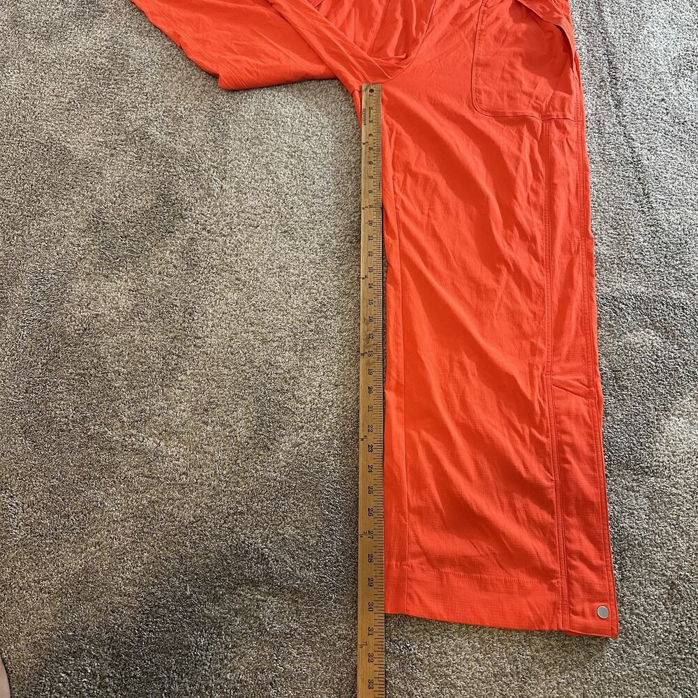 Athleta Trekkie High Rise Wide Parachute Pants Women Size 14 Orange Activewear - Picture 3 of 12
